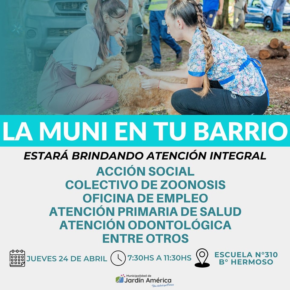 ¡Atención vecinos! a MUNI en Tu Barrio Llega a Barrio Hermoso