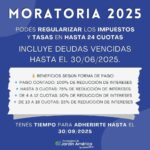 Moratoria 2025 – Regularización de impuestos y tasas municipales