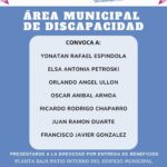 El Área Municipal de Discapacidad convoca a las personas mencionadas a acercarse a la brevedad