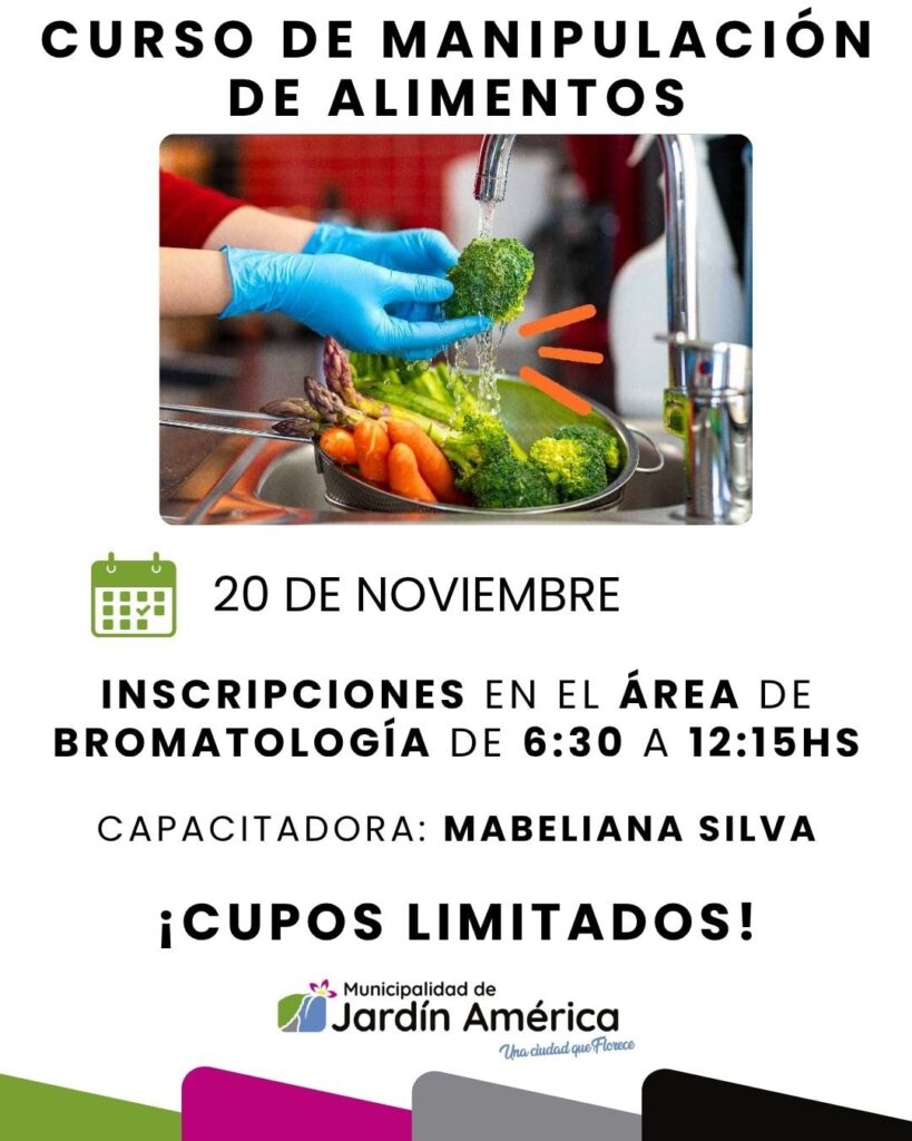 ¡Te invitamos a participar del Curso de Manipulación de Alimentos!