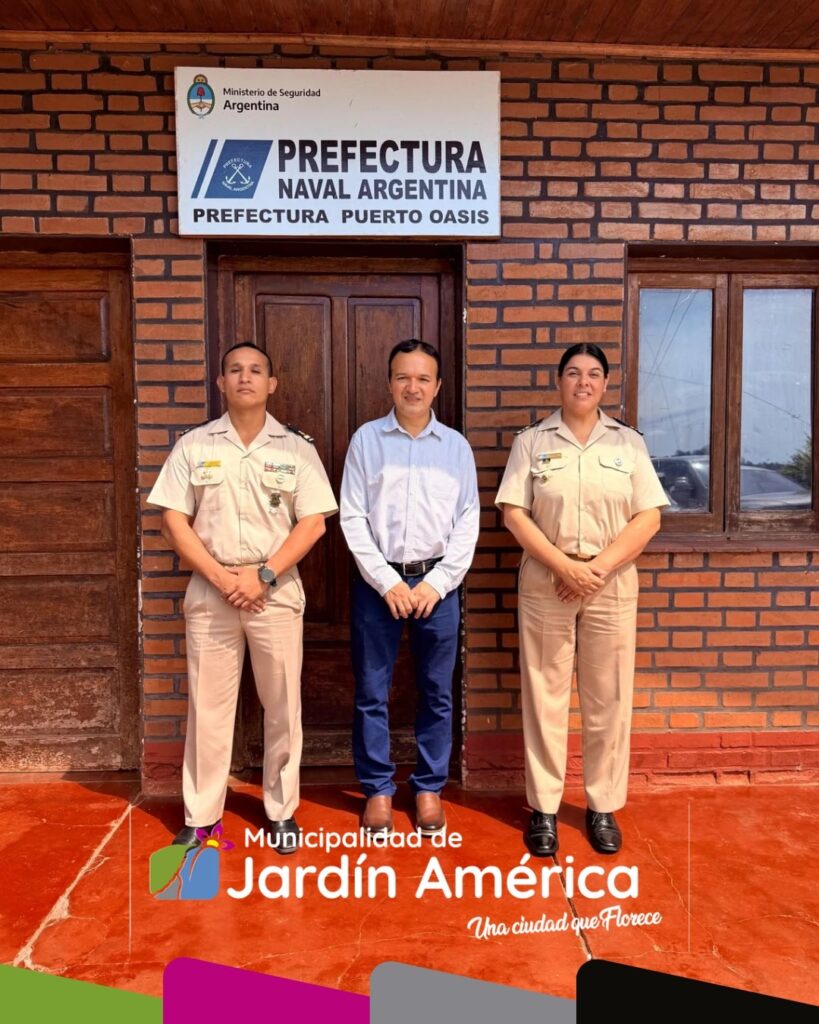 Participamos de la reunión de presentación de la nueva Autoridad de Coordinación de los Pasos de Frontera Internacionales en jurisdicción de la Prefectura Puerto Maní, realizada en la sede de la Prefectura Puerto Oasis