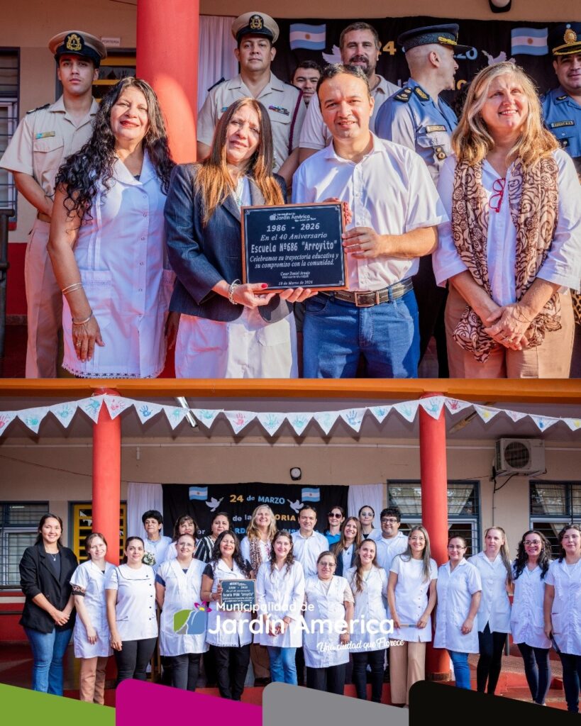 En la Escuela 686 del Barrio Arroyito se realizó un emotivo acto en conmemoración del Día de la Memoria por la Verdad y la Justicia, donde alumnos y docentes compartieron palabras alusivas, canciones y representaciones que invitaron a reflexionar sobre nuestra historia y a reafirmar el compromiso con la memoria colectiva