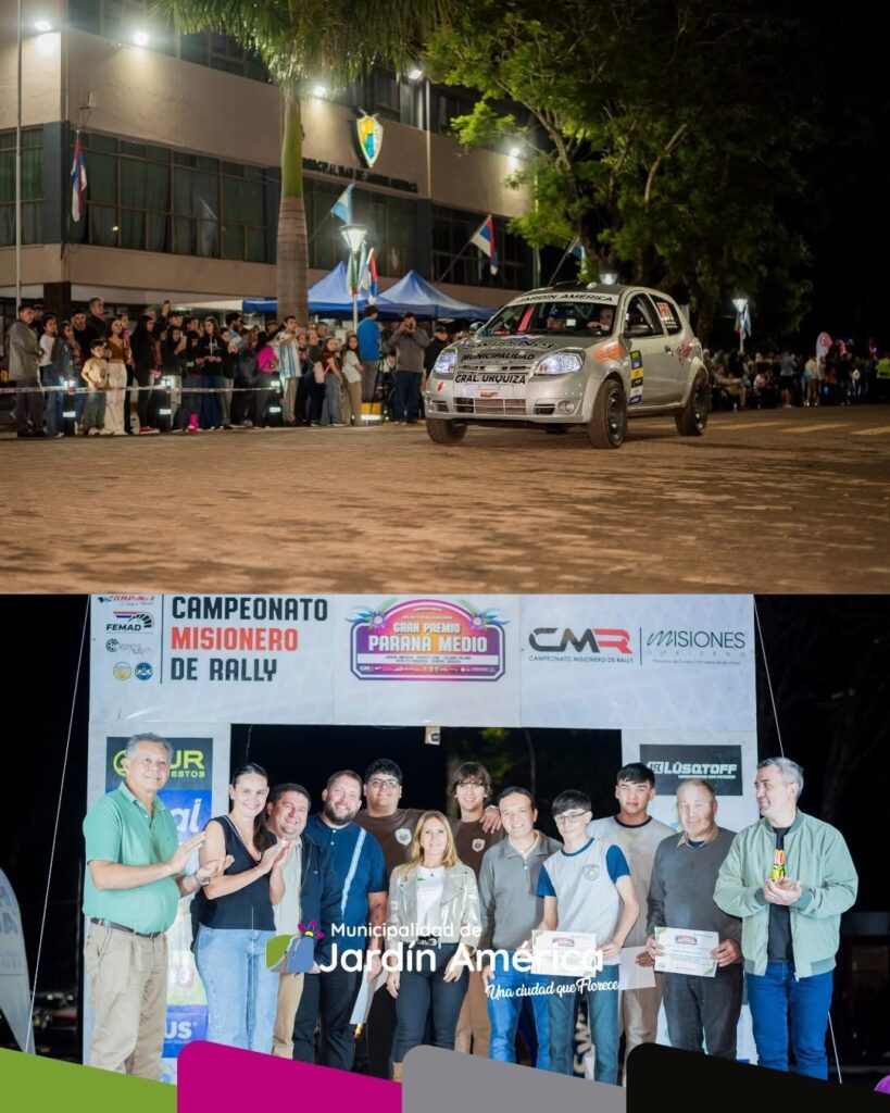 Vivimos el emocionante show de presentación de equipos y la largada simbólica de la 3.ª fecha del Rally Gran Premio Paraná Medio, un evento que reunió a pilotos, navegantes y fanáticos del deporte motor