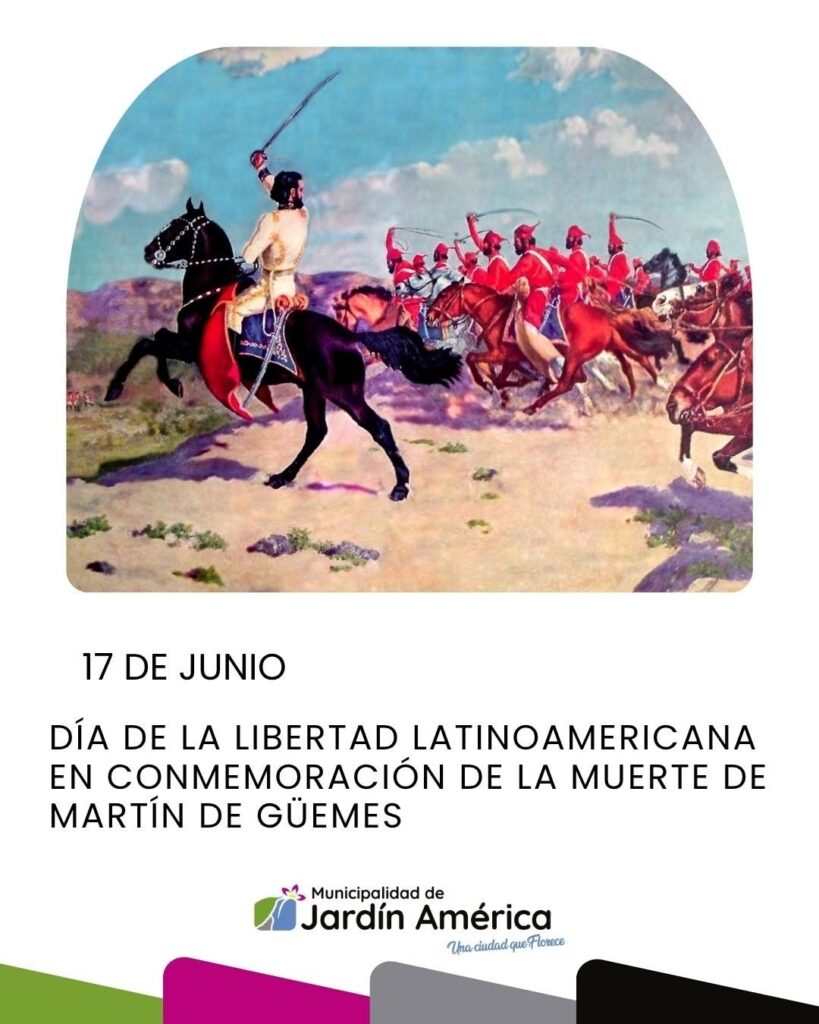 En el Día de la Libertad Latinoamericana, rendimos homenaje al General Martín Miguel de Güemes, al conmemorarse un nuevo aniversario de su paso a la inmortalidad. Su valentía, liderazgo y compromiso con la defensa de la patria fueron fundamentales para la independencia de nuestro país y de toda la región