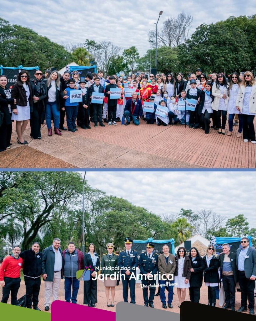 En la Plaza Colón participamos del acto conmemorativo organizado en conjunto con la Escuela N.° 643 “Hugo Wast”, en una jornada de encuentro, respeto y reflexión para homenajear nuestra historia y fortalecer los valores que nos unen como comunidad