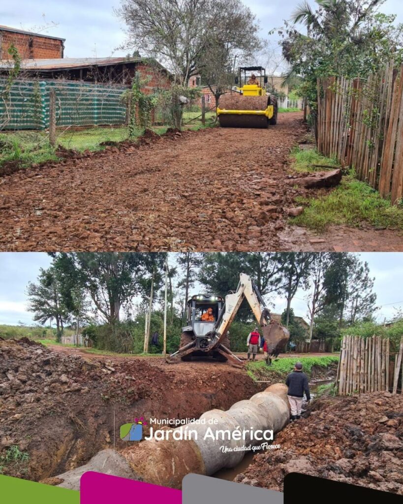 Obras y mejoras en distintos barrios de Jardín América