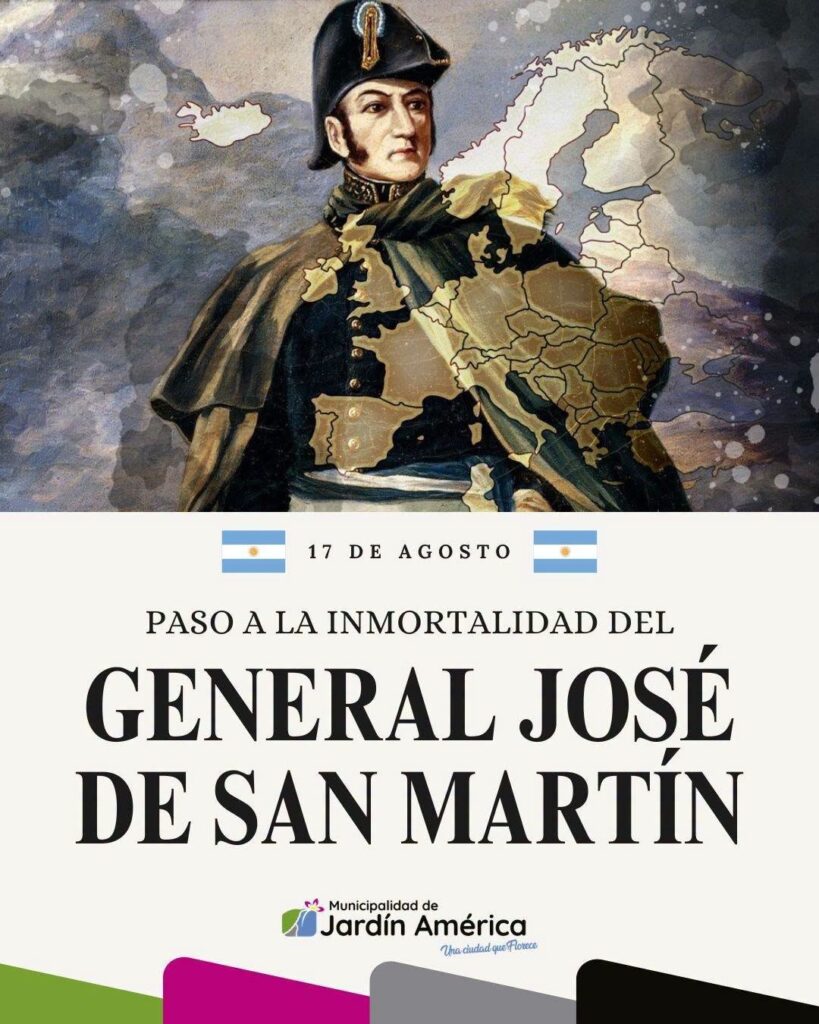 Hoy conmemoramos el paso a la inmortalidad del General José de San Martín, uno de los grandes protagonistas de nuestra historia y héroe de la Independencia de Argentina, Chile y Perú